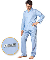 Herren Flanell-Pyjama lang,